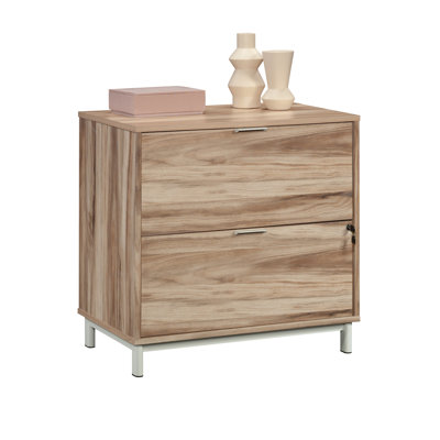 Wood Lateral File With Two Drawers, Acacia by Ebern Designs