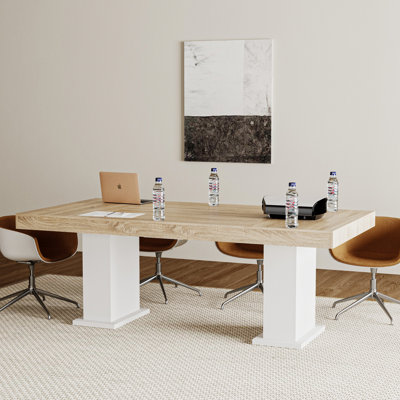 78.7"W Wood Conference Table by Inbox Zero
