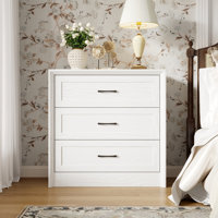 3-Drawer Nightstand With Wood Grain Finish by Latitude Run