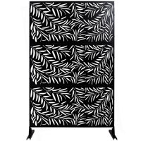 Outdoor & Indoor Privacy Screen Metal Privacy Screen 76" H×48" W, Freestanding Decorative Privacy Screen For Deck Balcony Patio, Privacy Fence Panels by Ivy Bronx