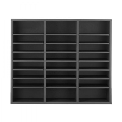 Literature Organizer, 24 Compartments Office Mailbox with Adjustable Shelves, Wooden Mailbox Sorter Medium Density Fiberboard Office Home Classroom St by Ebern Designs