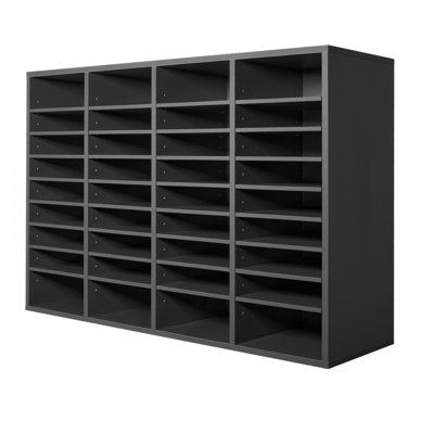 Literature Organizer, 36 Compartments Office Mailbox with Adjustable Shelves, Wooden Mailbox Sorter Medium Density Fiberboard Office Home Classroom St by Ebern Designs