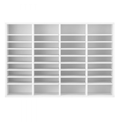 Literature Organizer, 36 Compartments Office Mailbox with Adjustable Shelves, Wooden Mailbox Sorter Medium Density Fiberboard Office Home Classroom St by Ebern Designs