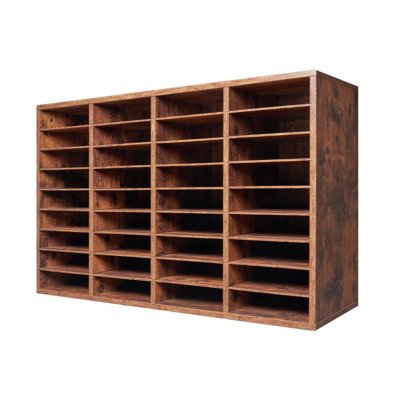 Literature Organizer, 36 Compartments Office Mailbox with Removable Shelves, Wood Mailbox Sorter Particle Board Office Home Classroom Storage, File So by Ebern Designs