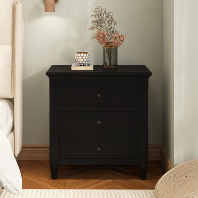 28" Painted Nightstand With 3 Drawers by Lark Manor