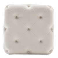 19-Inch Square Tufted Ottoman Footstool, Upholstered Cube Pouf With Button Tufting For Living Room, Bedroom (Multiple Fabrics) by Winston Porter