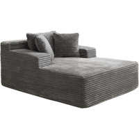 67"x50" Corduroy Chaise Lounge Chair, Oversized Boneless Sofa Bed with Deep Seat, No Assembly by Latitude Run