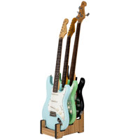 Wood Multi Guitar Stand,3 Holder Stand,Space-Saving Guitar Floor Stand For Home,Music Studio,Stage - Walnut Color (Wood) by George Oliver