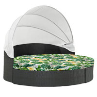 66-Inch Round Daybed Mattress Cover, Outdoor Patio Furniture Cushion Protector Slipcover by Ebern Designs