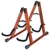 Multiple Guitar Stand - Double A-Frame Floor Stand With Soft Foam Arms, Adjustable For Acoustic, Bass & Electric Guitars, Easy To Assemble by Ophelia & Co.