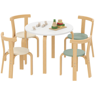 Kids Table and Chair Set, Wooden Toddler Table and Chairs Set by Corrigan Studio
