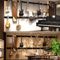 20Pcs Guitar Hangers, Guitar Bass Stand Wall Mount Hanger Hook With Screws, Ukulele Banjo Mandolin Electric Guitar Display Holders For Wall, Black by Symple Stuff