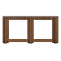 71 Inch Narrow Console Table Behind Couch, Fluted Skinny Entryway Table, Long Slim Sofa Table by Ebern Designs