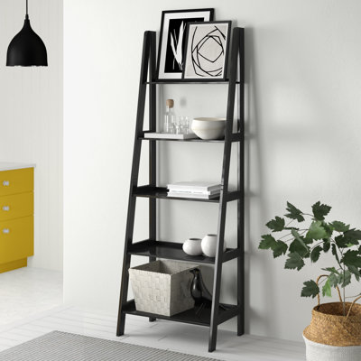 Natrona 72.5" H x 25.25" W Solid Wood Ladder Bookcase by Zipcode Design