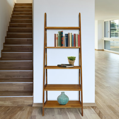 Natrona 72.5" H x 25.25" W Solid Wood Ladder Bookcase by Zipcode Design