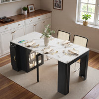 Kitchen Island With Extendable Tabletop, Power Outlet, Side Storage Area And Built-in Led Light Strip by Ivy Bronx