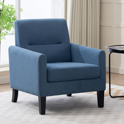 Accent Chair, Modern Living Room Chairs Comfy Reading Chair With Upholstered Cushion by Ebern Designs