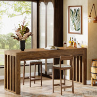 63-inch Rectangular Long Bar Table, Counter Height Pub Table
