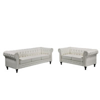 Chesterfield tufted 2 Piece living room set by Charlton Home