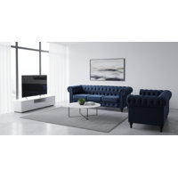 Chesterfield tufted 2 Piece living room set by Charlton Home