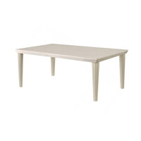 Elegant Rectangular Dining Table With Expandable Leaf In Antique White Finish by Ophelia & Co.