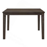 Classic Dark Espresso Finish Counter Height Table With Removable Leaf Square Wooden Dining Furniture 1Pc by Latitude Run