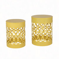 Outdoor Metal S/2 End Table by Ivy Bronx