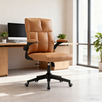 Pu Office Chair,Ergonomic Desk,Executive Chair Computer Task Chair, Rolling Swivel Chair With Arms