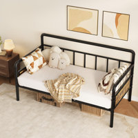 Twin Size Metal Daybed Frame, Heavy-Duty Steel Daybed