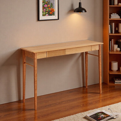 Simple Durable Cherry Wood Narrow Writing Desk by Red Barrel Studio