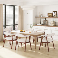 Modern Walnut-Finished Dining chair with Solid Wood Frame by Corrigan Studio