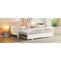 Convertible Extendable Twin Platform Bed, Solid Wood, Modern Home by Harriet Bee