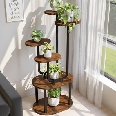 6-Tier Plant Stand With LED Grow Lights, Space-Saving Metal Shelf For Indoor Plants, Home & Garden Decor by 17 Stories