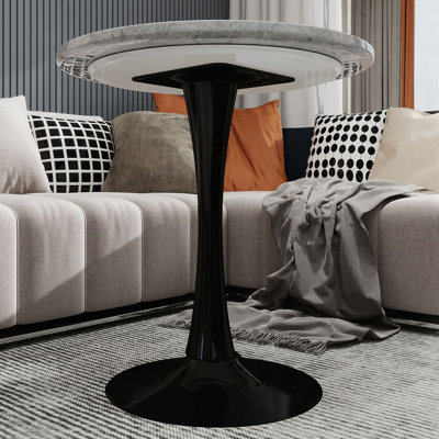 Wood Round Dining Table With Pedestal Base,Coffee Table by Wrought Studio