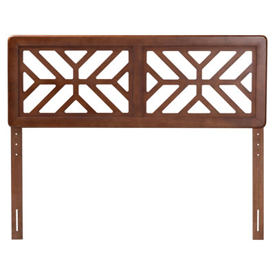 Baxton Studio Kalare Wood Headboard With Geometric Cutout Design - Modern Decorative Panel For Bed Frame, Contemporary Bedroom Accent With Adjustable by Ebern Designs