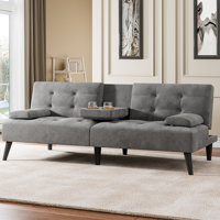 Adjustable Loveseat Sleeper With Retractable Cup Holders by George Oliver