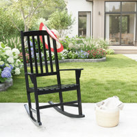 Boulder Mahogany Outdoor Rocking Chair by August Grove