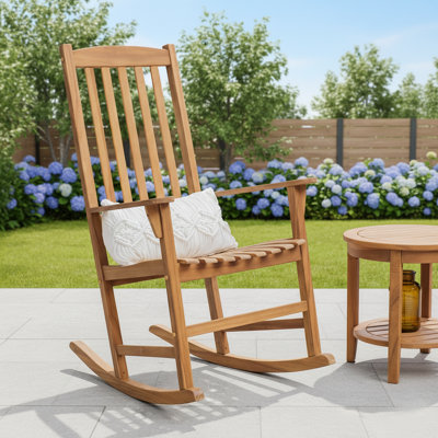 Yosemite Teak Outdoor Rocking Chair by August Grove