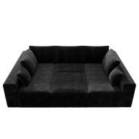 Koli 98" Modular Chaise Lounge, Lounge Couch for Livingroom Bedroom, Corduroy Fabric, No Assembly Required by Mercer41