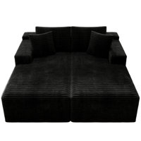 Koli 71" Sleeper Chaise Lounge, Cloud Couch for Livingroom, Corduroy Fabric by Mercer41