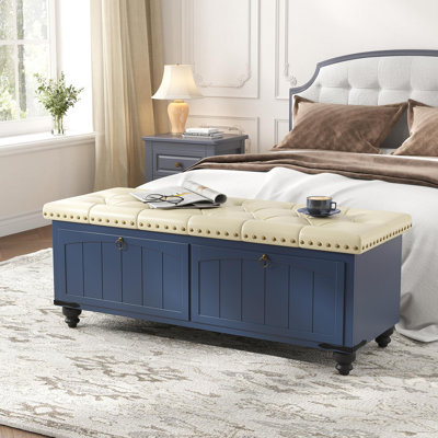 Wooden Ottoman With Storage And Safety Hinge by Red Barrel Studio