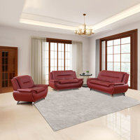 Mega 3 - Piece Faux Leather Living Room Set by Latitude Run
