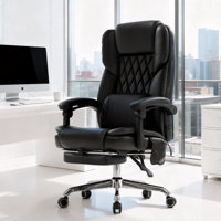 Modern Upholstered Swivel Executive Office Chair