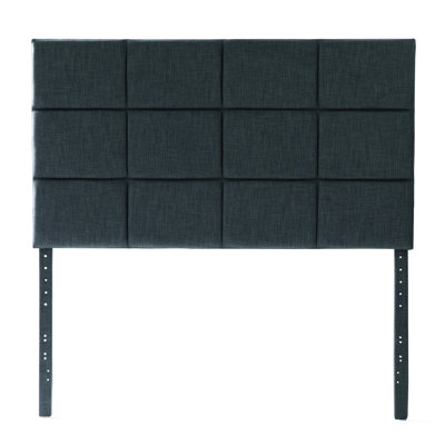 Upholstered Adjustable Height 47.51" - 59.45" Modern Headoard with Rectagle Tufting, Oat, Queen by Lucid
