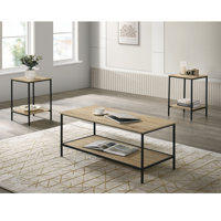 Ayton 3-Piece Coffee Table Set With Open Shelves by Ebern Designs