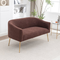 Upholstered Faux Fur Loveseat by Brayden Studio