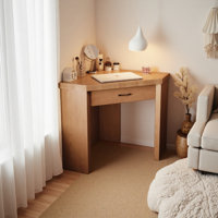 Solid wood corner desk by Hokku Designs