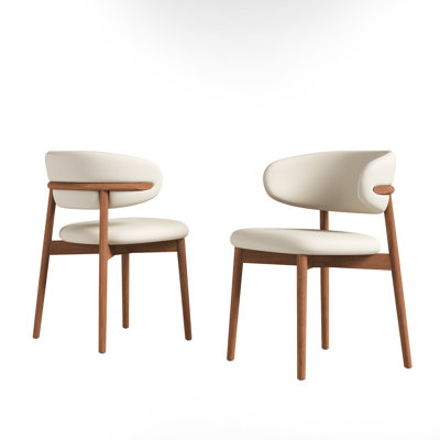 Mid-Century Modern Dining Chair (Set of 2) – Stylish Chairs for Dining Room, Kitchen, or Living Room, Comfortable & Durable, Easy to Assemble by George Oliver