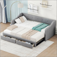 Upholstered Daybed With Two Drawers