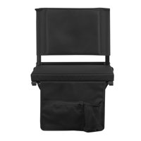Stadium Seat, Folding Bleacher Chair with Back Support and Thick Cushion, Padded Stadium Seat for Bleacher Includes Shoulder Strap, Hooks, Cup Holder,